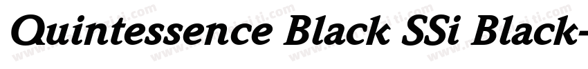 Quintessence Black SSi Black字体转换